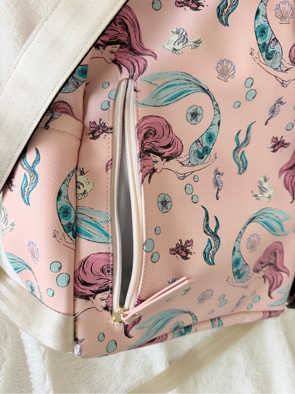 Petunia Pickle Bottom Disney Little Mermaid Ace Backpack Diaper Bag +Accessories - Picture 9 of 16